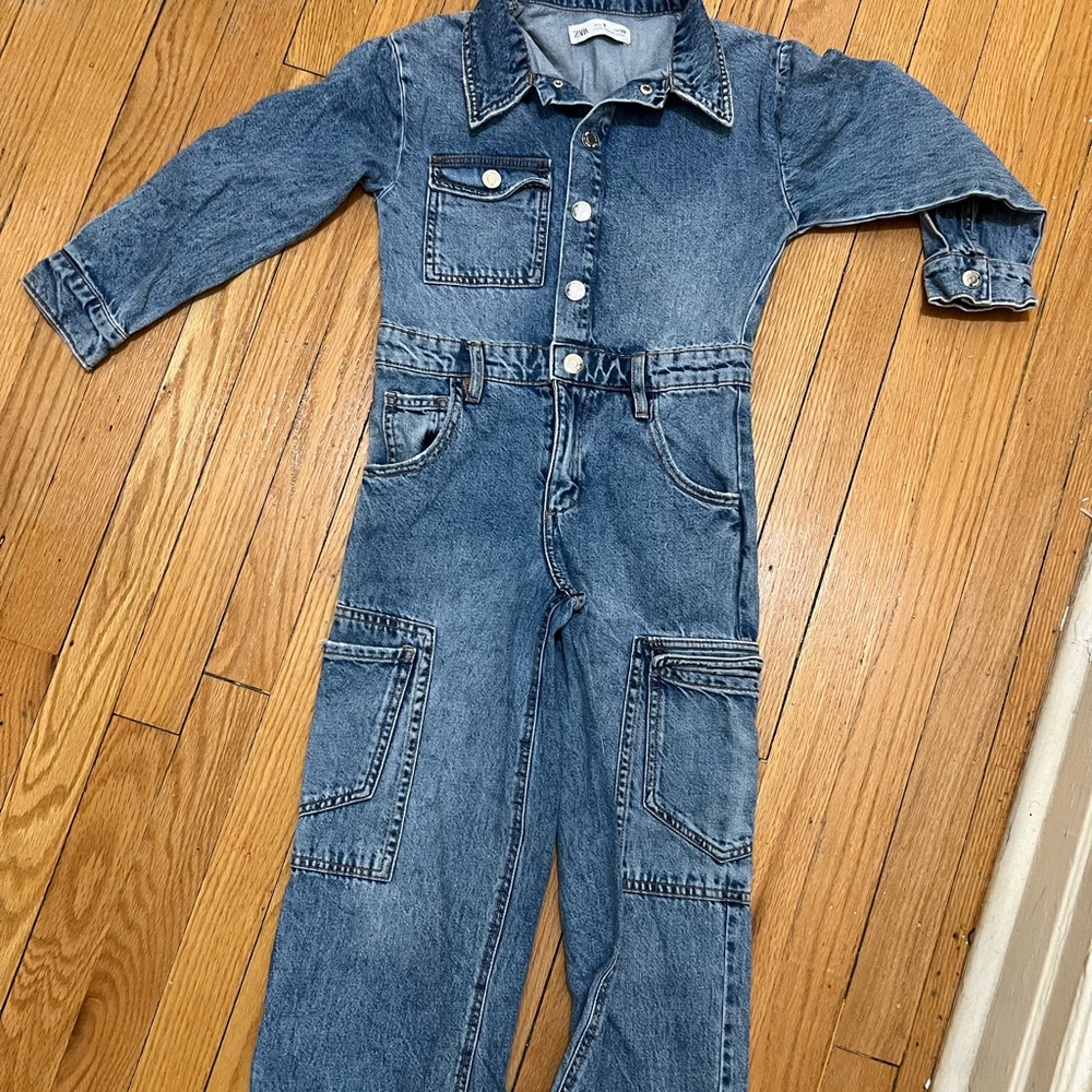 Zara Blue Denim KIDS Romper